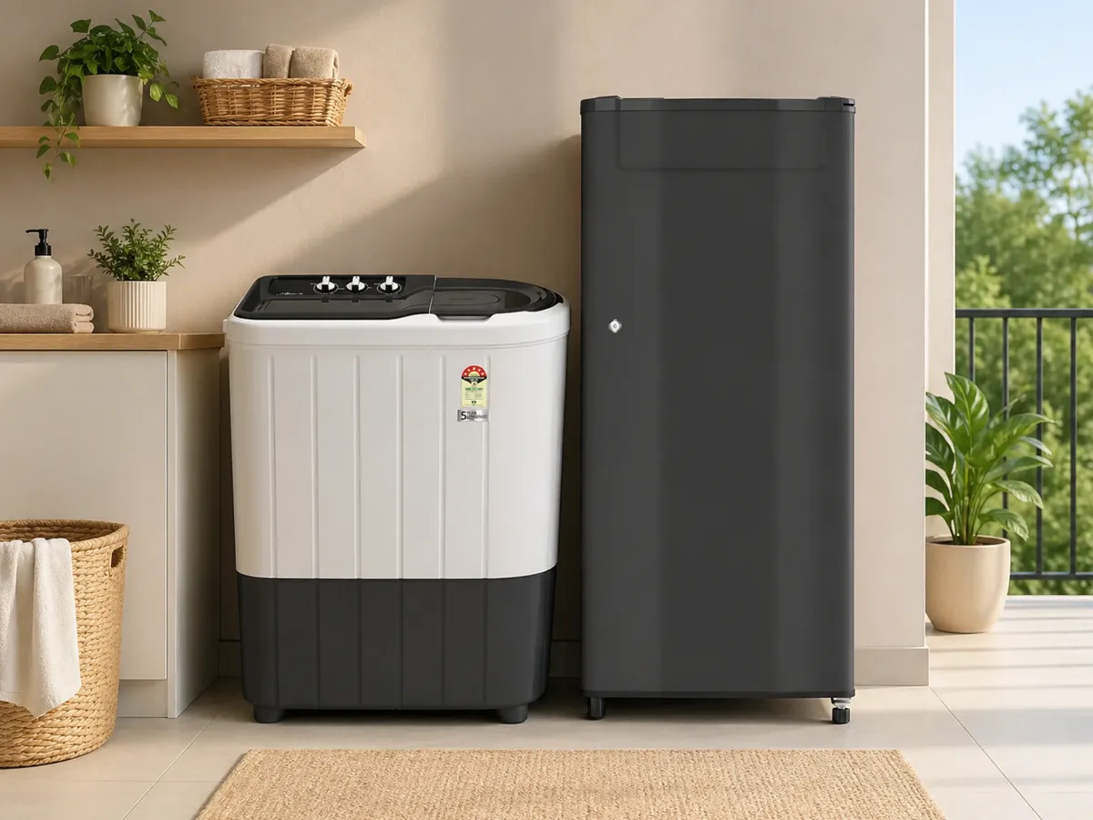 Fridge and Semi Automatic Washing Machine Combo